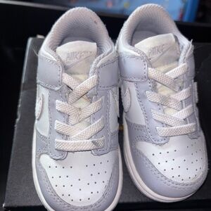 Nike Kids White and Gray Sneakers